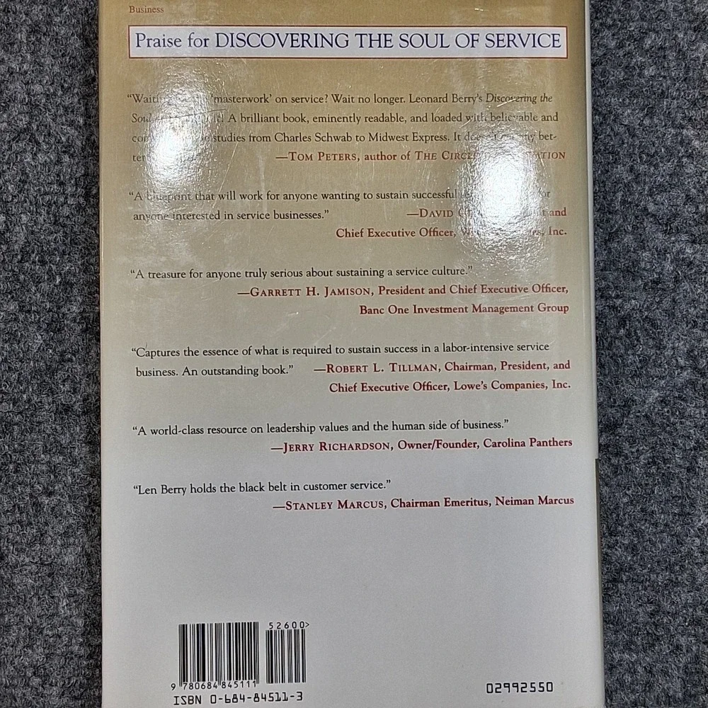 Discovering The Soul of Service Leonard Berry Hardback Book‎